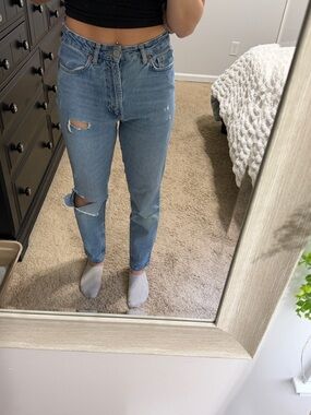 Urban Outfitters Light Blue Distressed Boyfriend Jeans